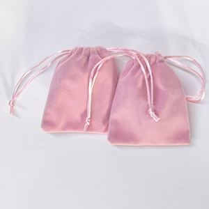 Bolsa de Regalo de Terciopelo para Joyería con Logotipo Personalizado, Bolsa Pequeña con Cordón para Joyería de Plata - Product Image 4