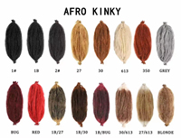 BELEZA 1 #   Extensions de cheveux synthétiques torsadées à la machine, haute qualité, 3X, boucles au crochet, pas chères