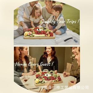 FuBeg Premium Bamboo Charcuterie Board <b>Cheese</b> <b>Set</b> With Lid And <b>Knives</b> For Serving Snacks And Appetizers - Product Image 3