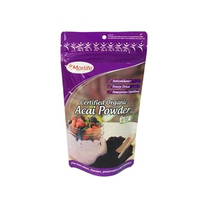 Sachet Doypack économique imprimé vide de 150g en Mylar pour poudre de protéines de lactosérum, sachet à fermeture éclair pour poudre d'açaï biologique - Product Image 4