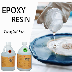 Pha Lê rõ ràng nhựa <span class=keywords><strong>Epoxy</strong></span> Kit & chất làm cứng cho nghệ thuật tự làm, đúc khuôn đồ trang sức làm Countertop Coaster nhiệt & UV kháng - Product Image 1