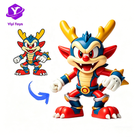 Figuras de Acción Coleccionables de Vinilo 3D Personalizadas de Fábrica, Estilo Dragón de Dibujos Animados, PVC, Chibi, Diseño Original, Personalización de Personajes, Nuevo