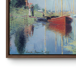 Dipinto a Olio su Tela Fatto a Mano 50*60cm, Barche Rosse ad <span class=keywords><strong>Argenteuil</strong></span> di Claude Monet, Famoso Dipinto Impressionista, Arte da Parete - Product Image 3