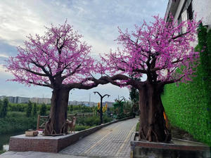 Grande Albero Luminoso Artificiale a LED per Esterni, Decorazione Notturna per Strade Cittadine e Giardini, Lampada Albero Fatta a Mano - Product Image 2