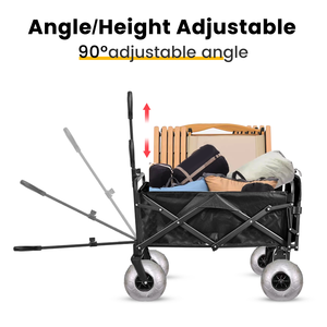 Chariot de plage multifonctionnel portable et pliable OEM ODM, chariot électrique rechargeable à grandes roues, structure en maille, outils - Product Image 5