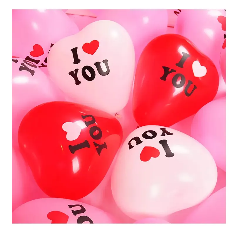 I love you heart ballon heart love latex helium wedding globos valentine's day balloon red heart balloon