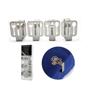 Probebi 4 pezzi tovaglia in acciaio inox clip copertura morsetti holdre per picnic - Product Image 2
