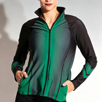 Vestes d'échauffement personnalisées en polyester/spandex pour jeunes, avec strass et cristaux, vêtements de danse sportifs, impression par sublimation personnalisée