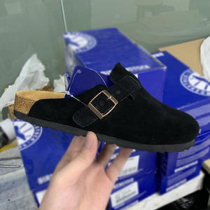 Sabots confortables en daim de vache, semelle intermédiaire en bois, boucle, semelle extérieure en EVA, pour hommes et femmes, toutes saisons, vente en gros - Product Image 3