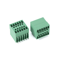 Connecteur femelle à double rangée à angle droit, pas de 3,81 mm, en laiton, 300 V, pour panneau PCB