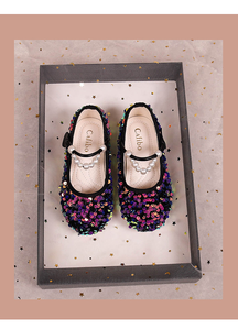 Sequined Girls' Single <b>Shoes</b> Princess <b>Shoes</b> Girls' Crystal Performance Shiny <b>Soft</b> Dance <b>Shoes</b> - Product Image 2