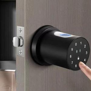 Serrure de porte intelligente étanche avec application Tuya, empreinte digitale biométrique, clavier électronique, bouton de verrouillage pour maison moderne, bureau, porte en bois - Product Image 1