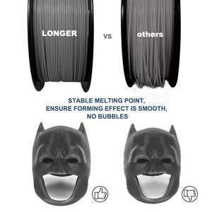 1kg Black <b>3D</b> <b>Printer</b> PLA Filament 1.75mm Longer & Accurate 0.03mm Dimensional <b>Accessory</b> Spool LGTPLA001 - Product Image 5