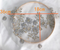 Tissu dentelle perlée, nouvelle étoffe brodée de fleurs 3d pour haute couture,
