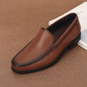 Mocassins de bureau de luxe personnalisés à bout carré noir, en cuir véritable respirant et léger, à lacets, pour printemps-été - Product Image 5