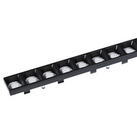 Barre lumineuse LED à lentille optique haute puissance, en alliage d'aluminium rigide, adaptée au bureau et aux restaurants