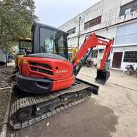 Mini-excavatrice d'occasion Kubota KX163-5 6 tonnes à queue zéro certifiée EPA CE, machine de palettisation