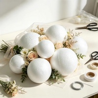 Boule en polystyrène blanc massif, sphère en mousse vierge pour artisanat, modèle d'art DIY, décoration pour mariage et fête
