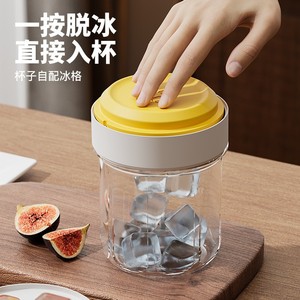 Gobelet à glace portable avec moule à glace, bouteille d'eau de voyage au design minimaliste, en plastique, pour usage extérieur - Product Image 1