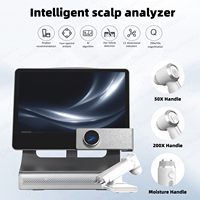 Portable et efficace 360 °   Analyseur capillaire IA à écran rotatif : Comprend rapidement divers problèmes du cuir chevelu – Appareil de soin capillaire