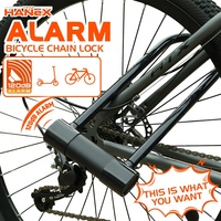 HANEX Antivol en U pour vélo d'extérieur, alarme pour VTT, vélo de route et de montagne, accessoires de cyclisme