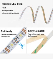 شريط إضاءة LED من نوع SK6812 RGBWW RGBNW RGBCW قابل للعنونة، يعمل بجهد 5 فولت تيار مستمر، يحتوي على 30 أو 60 أو 144 مصباح LED.