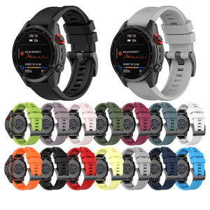 <span class=keywords><strong>Bracelet</strong></span> en silicone Tschick QuickFit 20 22 26mm pour Garmin <span class=keywords><strong>Fenix</strong></span> 8 7X 7 7S 6X 6 <span class=keywords><strong>6S</strong></span> Pro Tactix 7 AMOLED <span class=keywords><strong>Bracelet</strong></span> de montre intelligente - Product Image 2