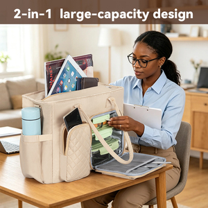 Eco-Friendly Thermal Insulated Polyester Foldable Tote Lunch Bag <b>Cooler</b> Zipper Closure for Picnic <b>Food</b> Delivery Custom Printed - Product Image 1