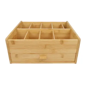 Home Office Bambus Schreibtisch Schublade Organizer Bambus Desktop Organizer Langlebige Holz Tischplatte Lagerung für Bleistifte