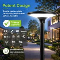 Lampadaire Solaire de Jardin OEM avec LED Haute Luminosité, Boîtier ABS Étanche IP65 pour Extérieur, Garantie 3 Ans pour Projets de Gros