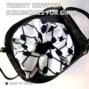 Hoge Kwaliteit Fabriek Levering Meest Populaire Keffiyeh Polyester Bedrukt Haar <span class=keywords><strong>Scrunchies</strong></span> Meisjes Haarband Voor Welkomstgeschenken - Product Image 3