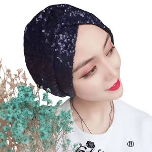 YASEEN Gorro de Oración Islámico Elegante para Mujer, Pañuelo Instantáneo de Lujo con Encaje Bordado y Pedrería Acrílica - Product Image 5