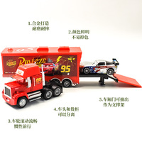 Ensemble Train de Marchandises + Camion de Course - Véhicules Jouets en Métal Moulé Sous Pression à l'Échelle pour Modèles Miniatures