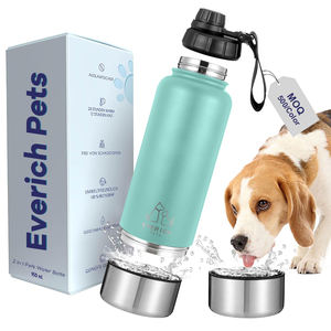 एवरिच 2024 ट्रैवल पेट फीडर स्टेनलेस स्टील पोर्टेबल इंसुलेटेड कुत्ते की पानी की बोतलें हटाने योग्य कटोरे के साथ - Product Image 3