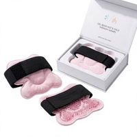 Attelle de thérapie chaude et froide en gel rose, enveloppante, avec coussinet de soutien en peluche douce pour poignet, cheville, coude