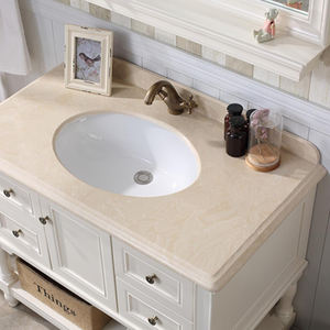 Most Affordable <strong>Ready</strong> <strong>Made</strong> Solid Wood Luxury <strong>Bathroom</strong> Cabinet With Mirror and Washbasin Design - Product Image 2