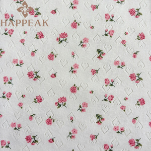 Vải dệt kim cotton mềm mại HAPPEAK, họa tiết hoa hồng vintage, kiểu dáng ren, in hoa, chất liệu jersey dành cho quần áo trẻ em và đồ ngủ - Product Image 4
