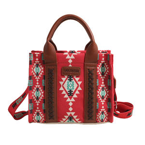 Europäische und amerikanische Sommer Retro Leinwand gedruckt Western Damen Umhängetasche Handheld Cross Umhängetasche Große Kapazität - Product Image 3