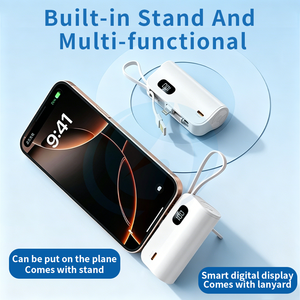 Power Bank Personalizzabile con Logo, Leggero, 5000mAh, Mini <span class=keywords><strong>Caricabatterie</strong></span> Portatile a Capsula con Supporto per Telefono - Product Image 1
