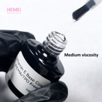 Faible MOQ, Formule Améliorée, Vernis à Ongles en Gel Sans Résidu, Base Coat Vitamine E Transparente pour une Adhérence Longue Durée
