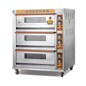 Manufacturer Commercial Equipment Gas Deck Oven 2 Deck4 Tray Bakery Small Oven Gas,Bakery Oven