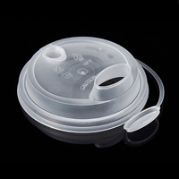 Cundao 90mm Bev Tek Plastique 2 en 1 Paille ou Sippy PP Couvercle de tasse avec deux bouchons pour boissons chaudes et froides