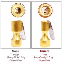 Amazon US US-Spec Copper Casting Reinforced Quick-Connect Male Connector for Tires with OLIVER Car Fitment Inflation Nozzle