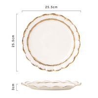 Nouvelle plaque en céramique nordique pour décoration de Table de mariage, pour location de cosmétiques, maquillage, bijoux et toilette, plateau décoratif