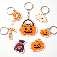 Porte-clés en acrylique mignon pour Halloween, cadeau fantaisie pour les amis et la famille