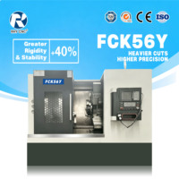 Centro de Torneado y Fresado CNC Horizontal FCK56Y / Torno de Eje Y con Giro de 6 mm, Alta Resistencia, Precisión en Trabajos Metálicos, Certificado CE