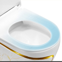 Appareils sanitaires de haute qualité ensemble de cuvette de toilette une pièce Upflush de luxe Wc Piss Commode toilette en céramique