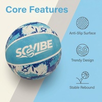 Balón de Baloncesto de Goma para Exteriores, Cámara de Goma de Butilo, Talla 7, Peso 580-620g, Superficie Texturizada con Agarre para Entrenamiento y Práctica de Jóvenes y Adultos