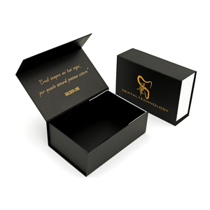 Scatola di imballaggio di prodotti dentali con Logo personalizzato scatola di carta cartone riciclabile nero con lembo magnetico scatola di imballaggio - Product Image 3