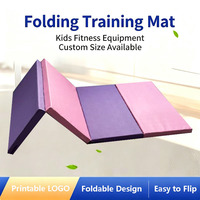 Tapis de gymnastique pliable en 4 parties pour enfants, entraînement de tumbling, école, mousse haute densité, durable